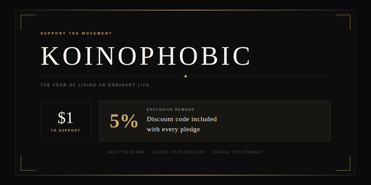 KOINOPHOBIC SUPPORT + DISCOUNT CODE FOR ALL PRODUCTS!